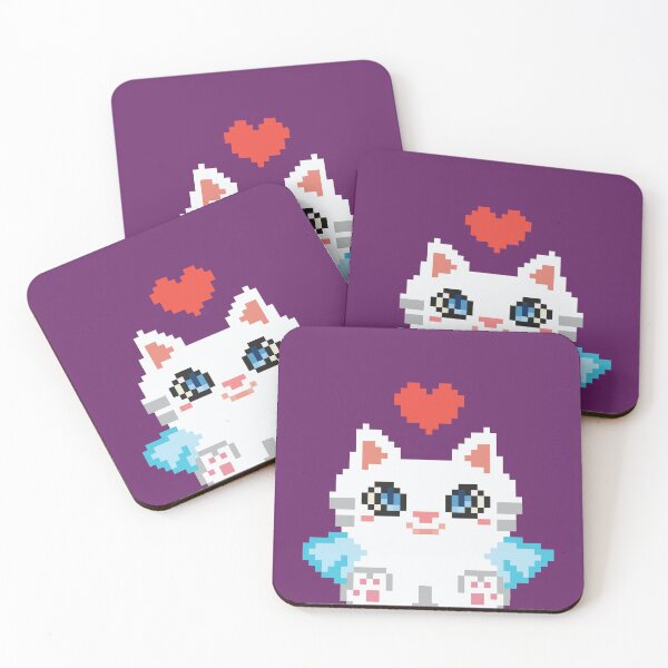 Item preview, Cute Angel Cat. Pixel art designed and sold by emi.
