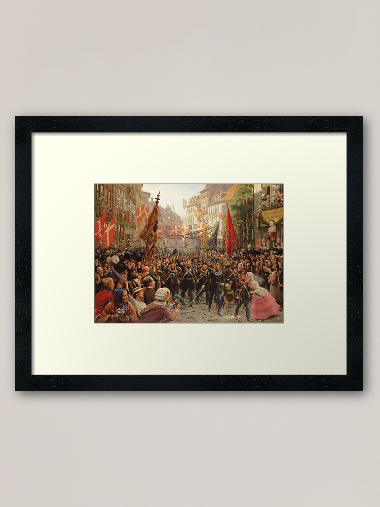 Danish Soldiers Return To Copenhagen In 1849 By Otto Bache 14 Framed Art Print By Historywear Redbubble