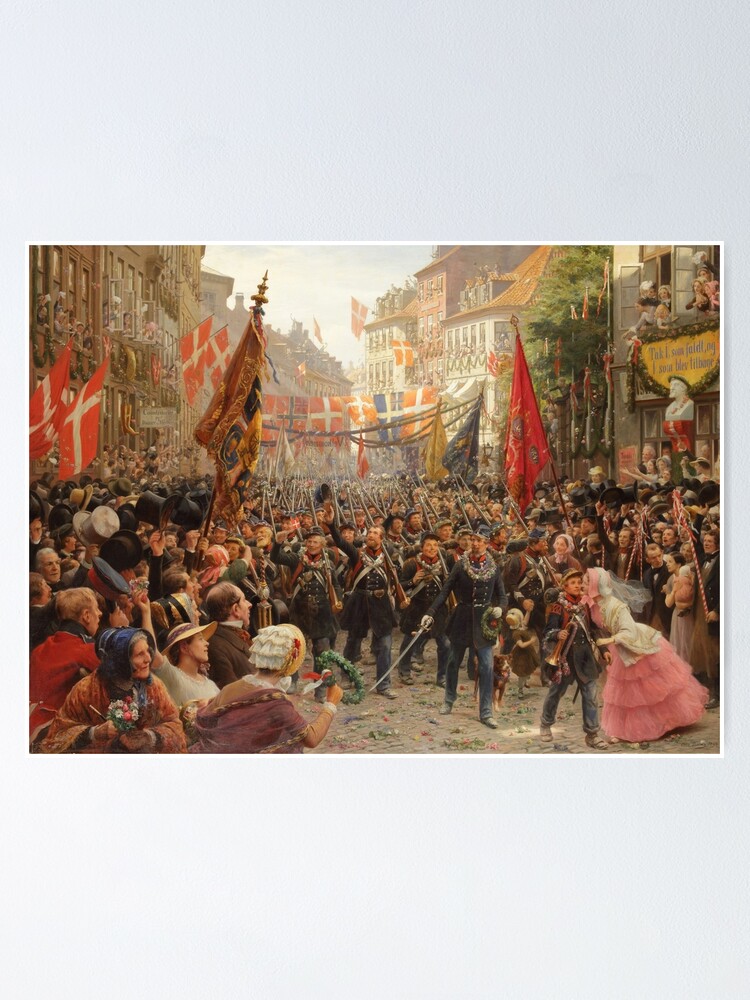 Danish Soldiers Return To Copenhagen In 1849 By Otto Bache 14 Poster By Historywear Redbubble