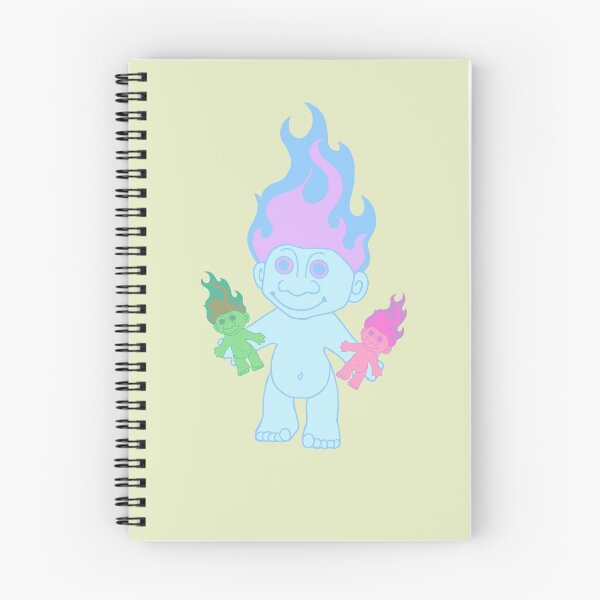 Item preview, Troll Paradox doll playing with dolls flame hair pastel graphic designed and sold by FIGGITY FERN.