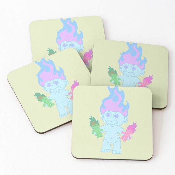 Item preview, Troll Paradox doll playing with dolls flame hair pastel graphic designed and sold by FIGGITY FERN.
