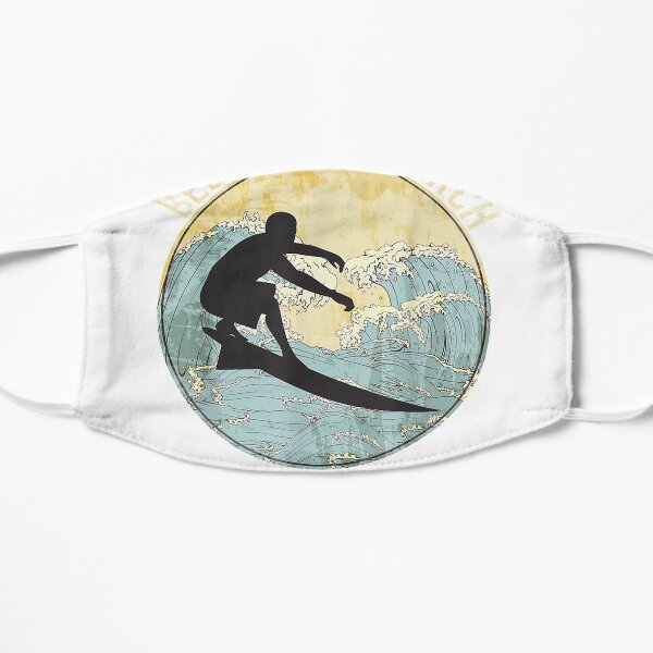 Bells Beach Australia Surfing Distressed T-Shirt Flat Mask