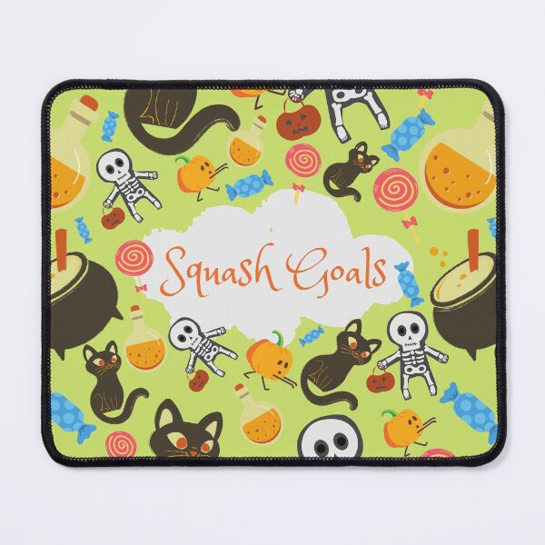Item preview,  Squash Goals Yellow Light Green Halloween Cat Skull Candy Pumpkin pattern designed and sold by IMYGREAT32.
