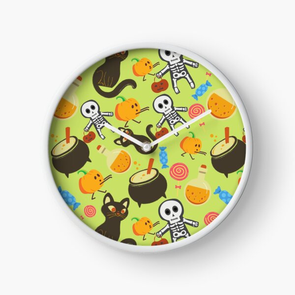Item preview,  Squash Goals Yellow Light Green Halloween Cat Skull Candy Pumpkin pattern designed and sold by IMYGREAT32.