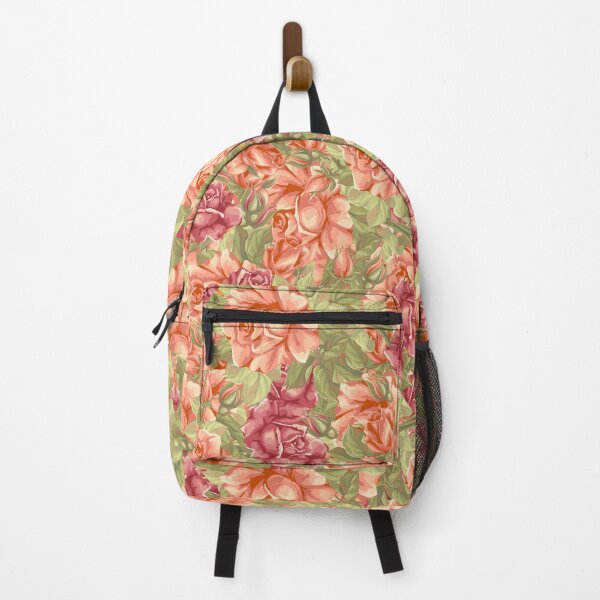 Item preview, Vintage floral red pink rose flowers seamless pattern designed and sold by chuckletuckle.