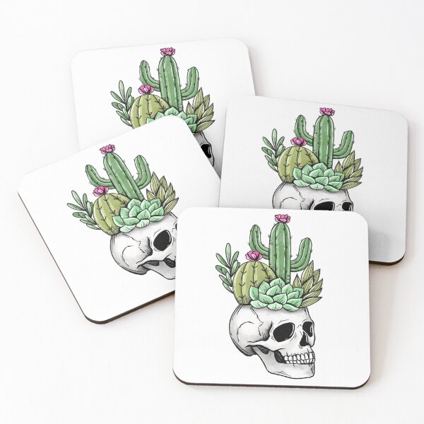 Item preview, Skull cactus planter designed and sold by WildPilotLLC.