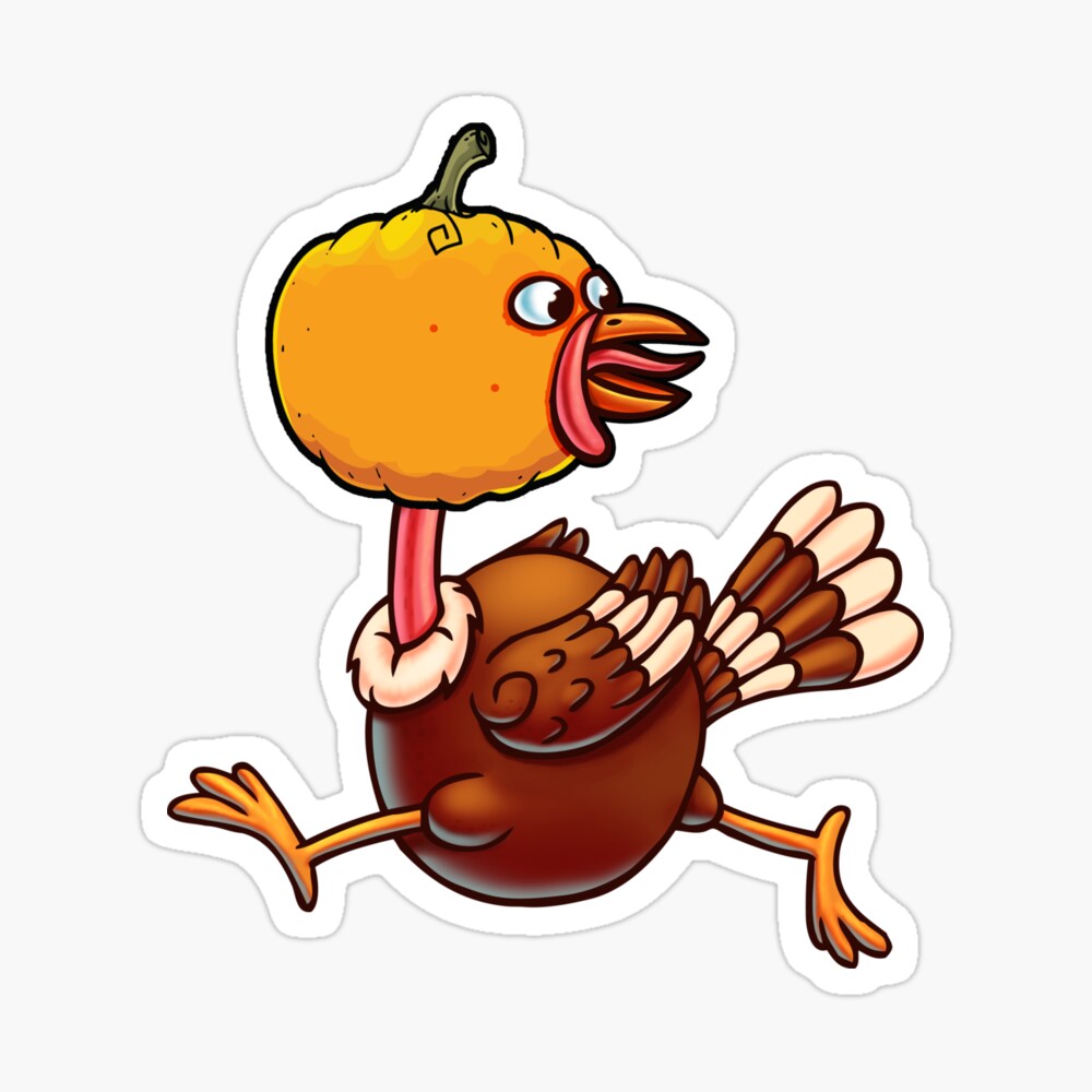 Turkey disguise as pumpkin funny humor | Art Board Print