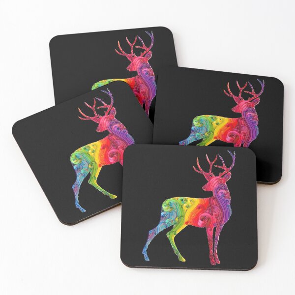 Item preview, Deer of colored ribbons designed and sold by FotoLibreStudio.