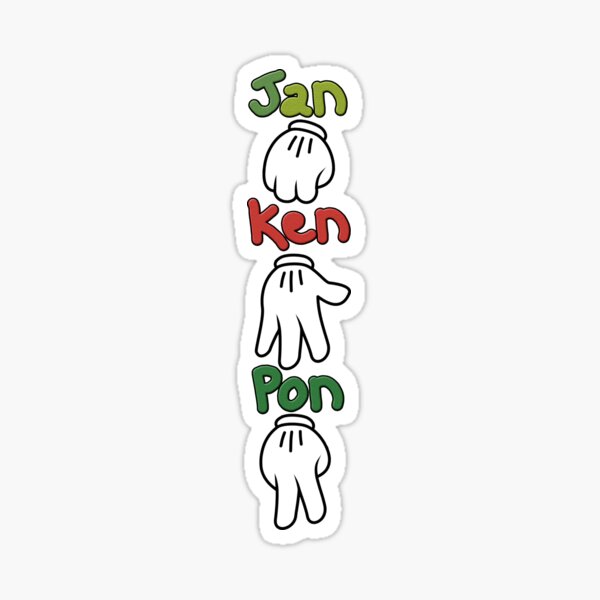 jan-ken-pon-sticker-for-sale-by-onigoroshii-redbubble