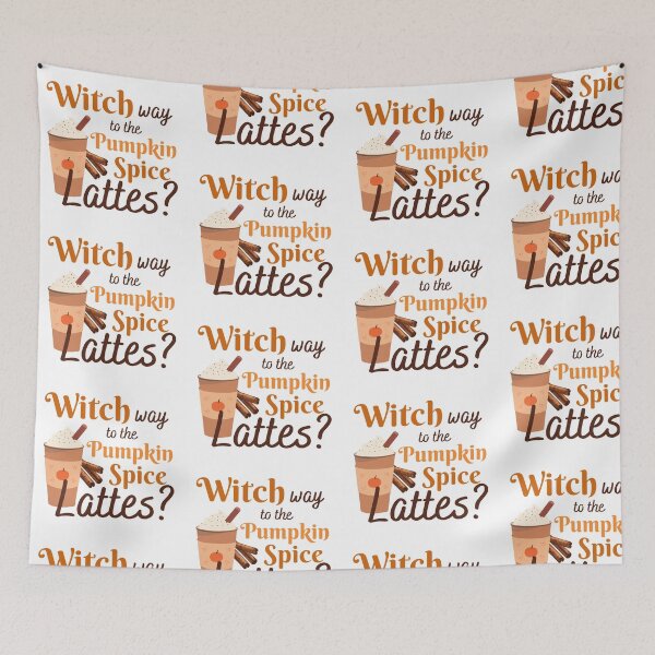 Item preview, Witch Way to the Pumpkin Spice Lattes? | Halloween Design for Coffee Lovers designed and sold by MiaDelelai.