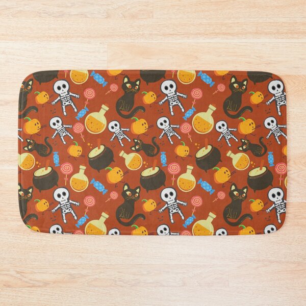 Item preview,  Squash Goals dark orange Halloween Cat Skull Candy Pumpkin pattern designed and sold by IMYGREAT32.