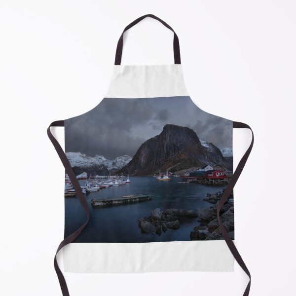 Item preview, Winter in Hamnoya Harbor designed and sold by nbrandsberg.