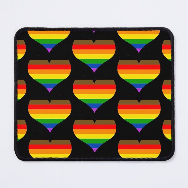 Artikelvorschau, Schwarzes und braunes Regenbogen-Stolz-Herz entworfen und verkauft von ataridoge.