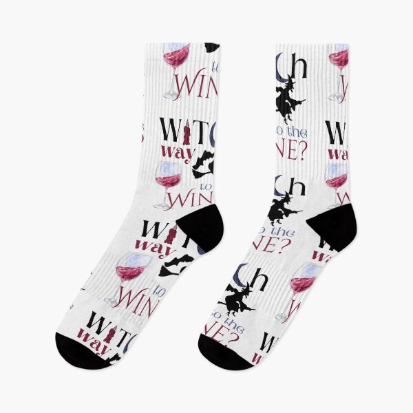 Item preview, Witch Way to the Wine? Funny Halloween Design for Wine Drinkers designed and sold by MiaDelelai.
