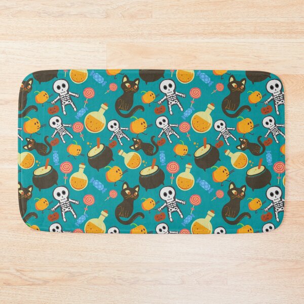 Item preview,  Squash Goals dark Blue Halloween Cat Skull Candy Pumpkin pattern designed and sold by IMYGREAT32.