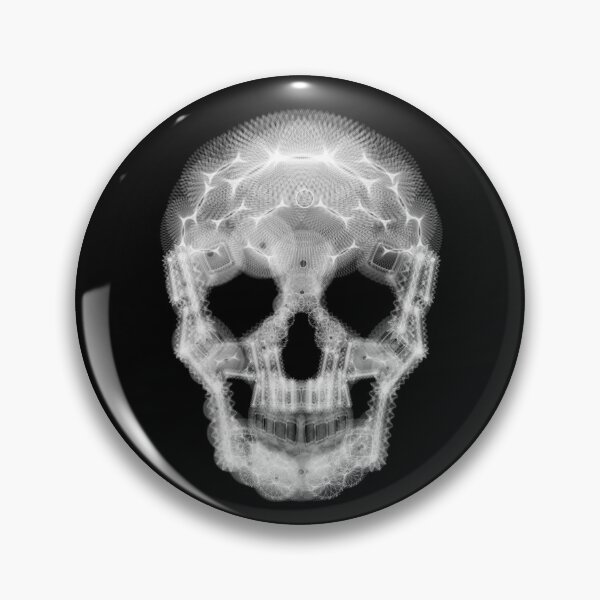 Item preview, Spirograph skull ~ spooky mandala skeleton art designed and sold by RachelEDesigns.