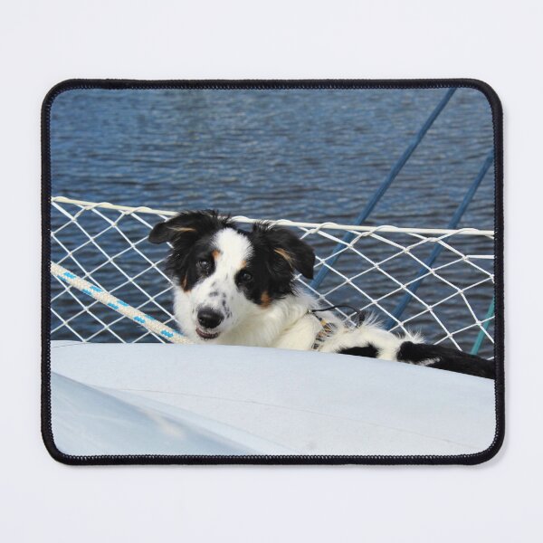 Item preview, Skipper Smiling while Peering over Dinghy designed and sold by banditandkoko.