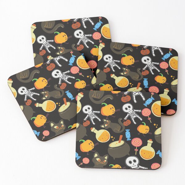 Item preview,   Squash Goals dark Black Halloween Cat Skull Candy Pumpkin pattern designed and sold by IMYGREAT32.