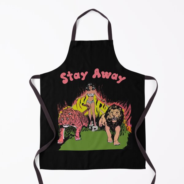Item preview, Stay Away Retro Lion Tiger and Human Woman Fighting Off Creeps Fire Cats T-Shirt Sticker designed and sold by blueversion.