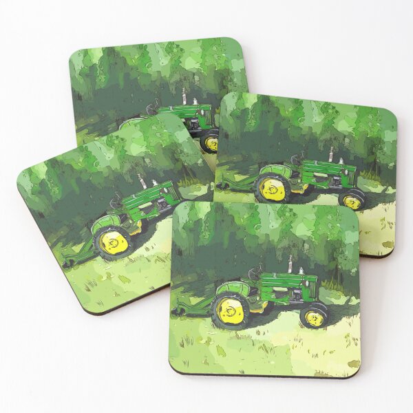 Item preview, Illustration of a famous “green” tractor with mower attachment - WelshDesigns designed and sold by welshdesigns.