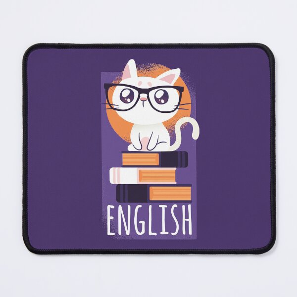 Item preview, Smart Nerdy English Cat designed and sold by Cute and Funny Animal Art Designs.
