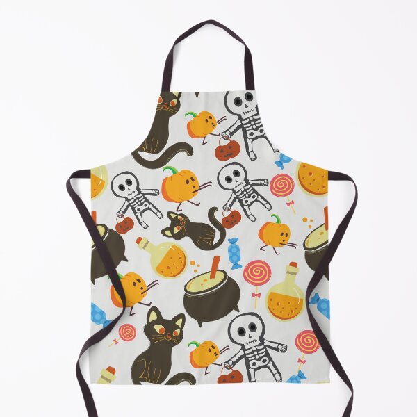 Item preview, Squash Goals white Halloween Cat Skull Candy Pumpkin pattern designed and sold by IMYGREAT32.