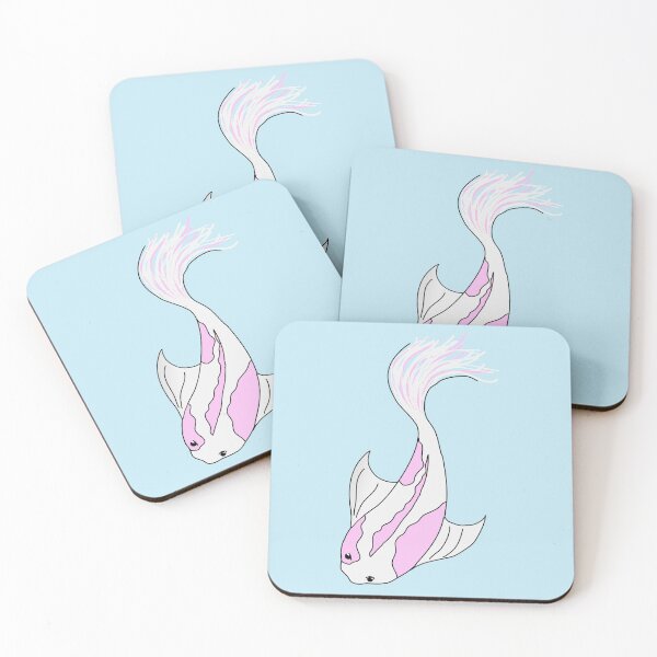 Item preview, pink and white koi fish designed and sold by alisadesigns.