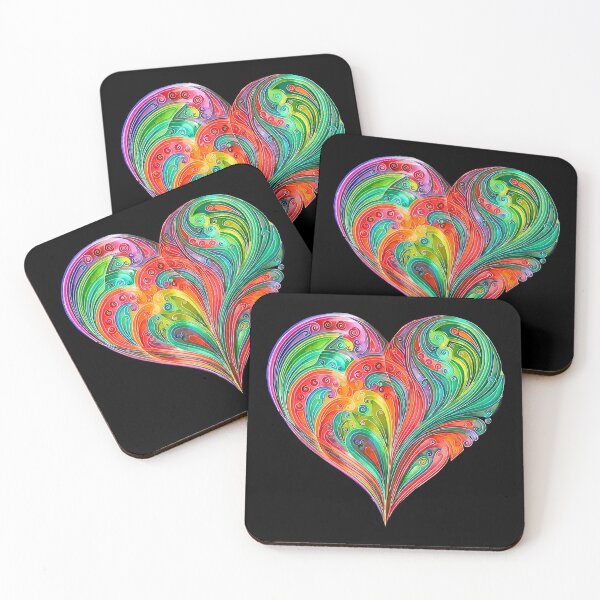 Item preview, Heart of colored ribbons designed and sold by FotoLibreStudio.