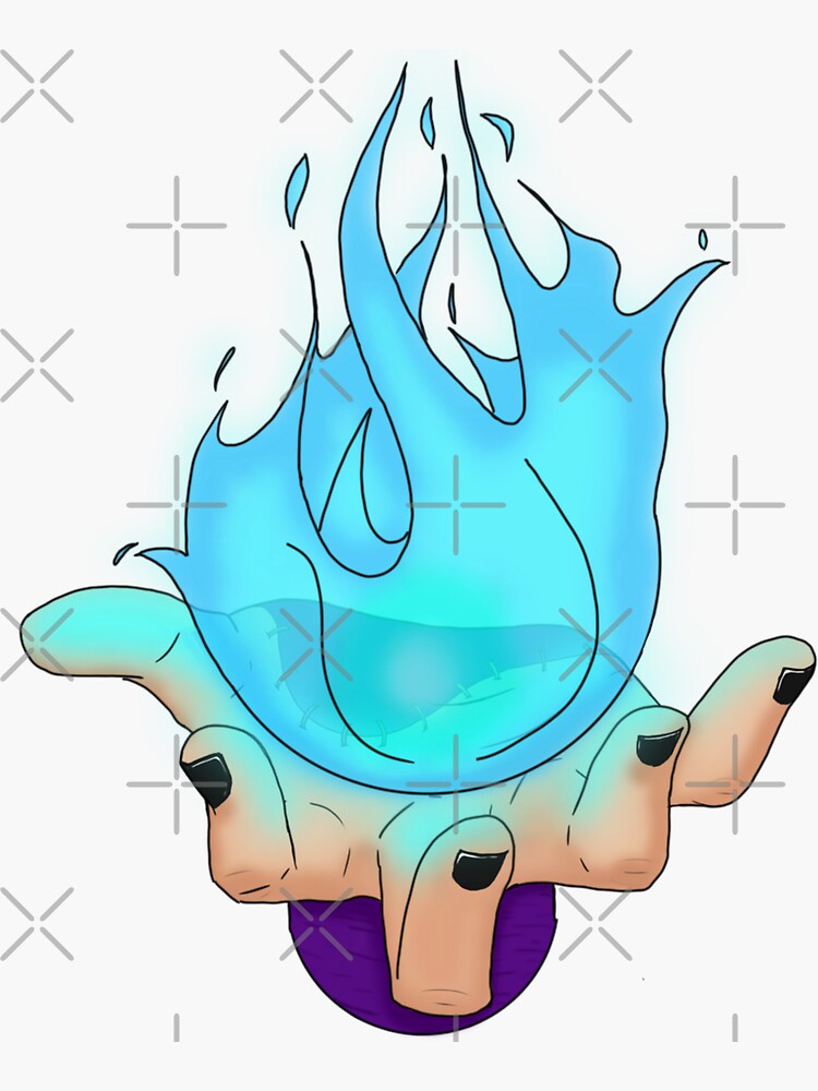 Blue flames dabi Sticker for Sale by NumbSkullD