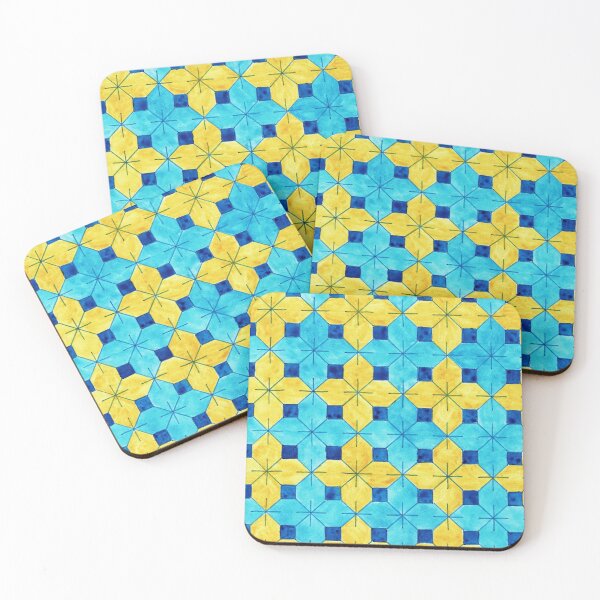 Item preview, Blue Yellow Tiled Pattern designed and sold by DesertShorebird.