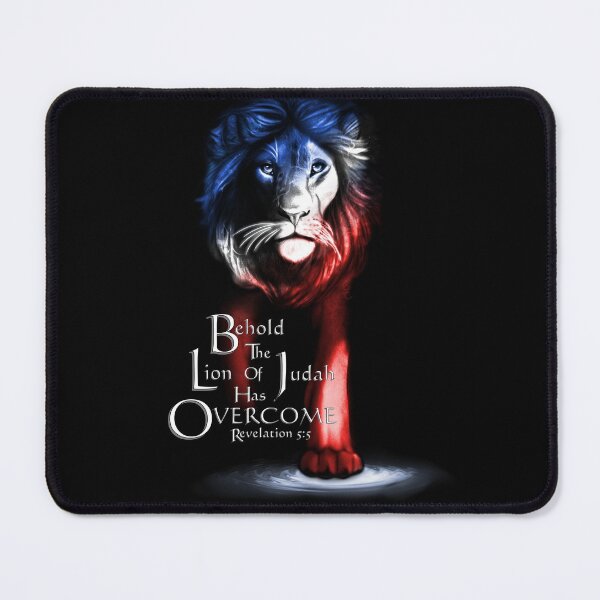 Item preview, Lion of Judah With Scripture (Red White Blue) designed and sold by IgniteWithin.