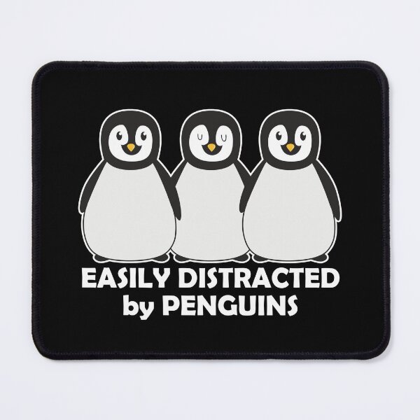 Item preview, Easily Distracted by Penguins Dark designed and sold by ironydesigns.