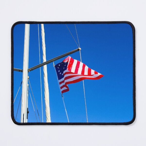 Item preview, Betsy Ross Flag Flying on Sailboat designed and sold by banditandkoko.