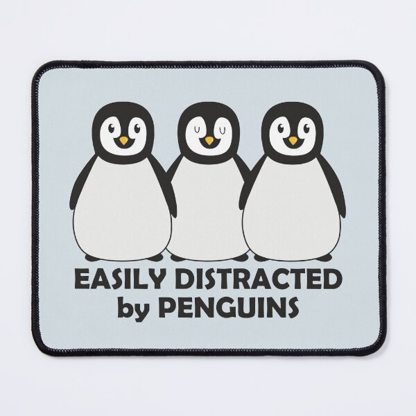 Item preview, Easily Distracted by Penguins designed and sold by ironydesigns.