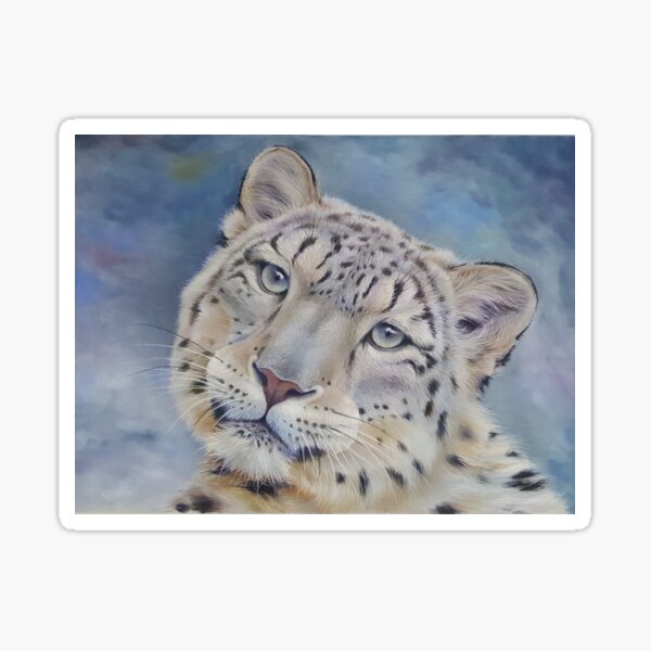 Snow leopard portrait Sticker