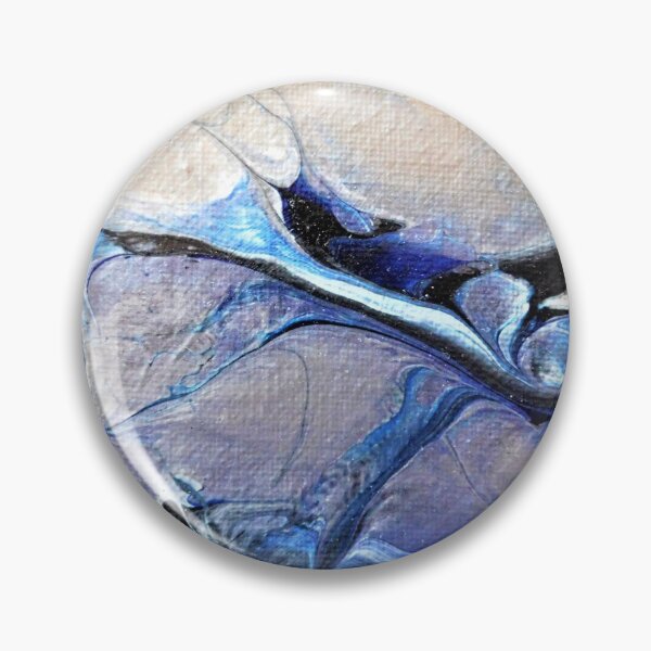 Item preview, Vertido de pintura azul y plateada palmeada designed and sold by cmag13.