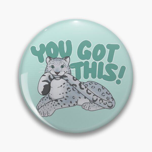 Item preview, You Got This! Snow Leopard Motivational designed and sold by deliinthesky.