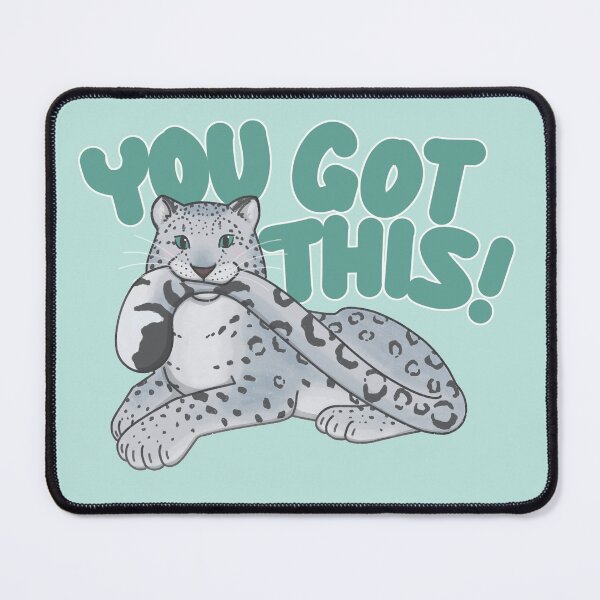Item preview, You Got This! Snow Leopard Motivational designed and sold by deliinthesky.