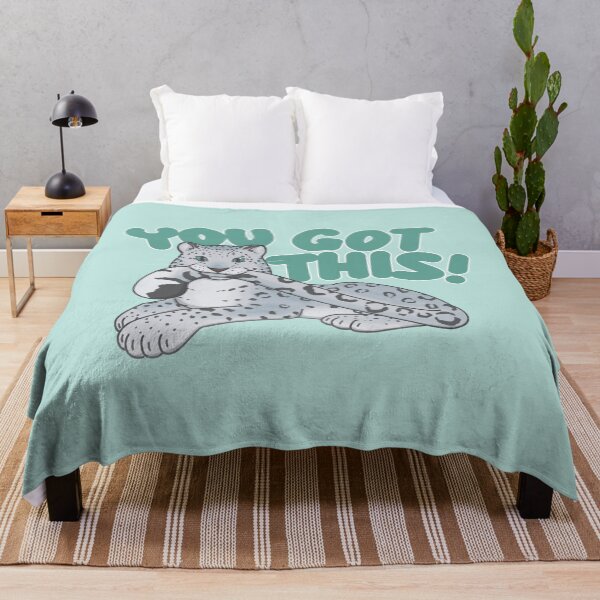 Item preview, You Got This! Snow Leopard Motivational designed and sold by deliinthesky.