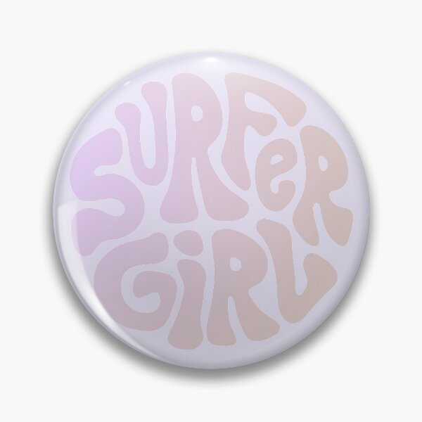 Item preview, Pegatina Retro Chica Surfista - Arcoiris Rosa designed and sold by tarynjohnson.