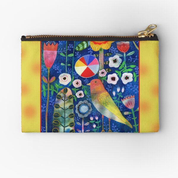 Color Wheel Bird Zipper Pouch