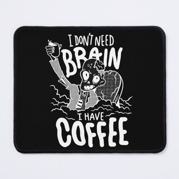 Item preview, white halloween coffee drinking zombie designed and sold by Gossip Rag.