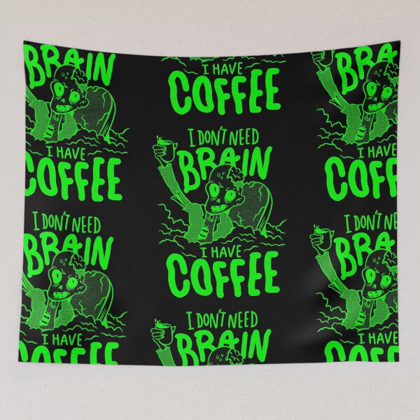 Item preview, acid green halloween coffee drinking zombie designed and sold by Gossip Rag.