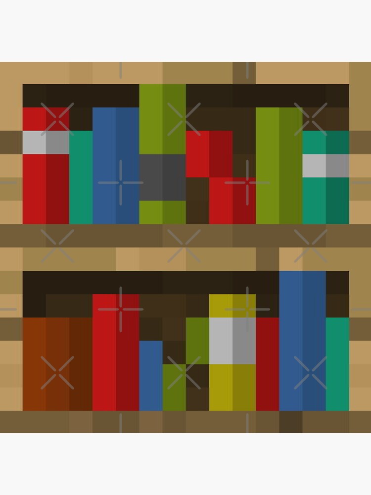 "minecraft bookshelf" Sticker for Sale by Luna214o Redbubble