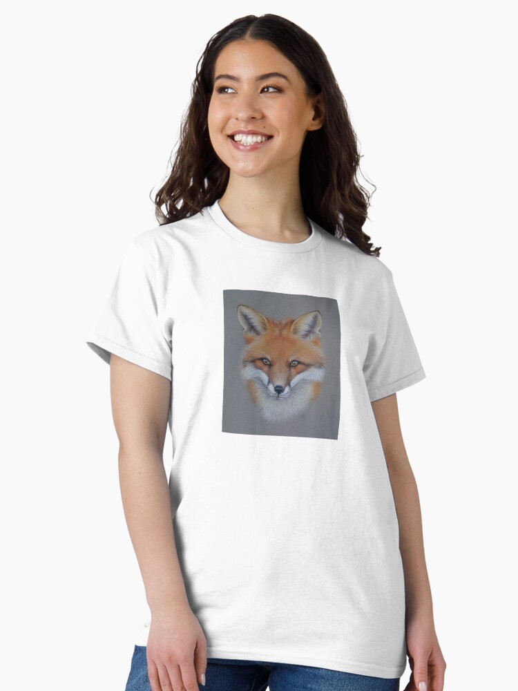 Thumbnail 1 of 7, Classic T-Shirt, Fox portrait designed and sold by Penguland.