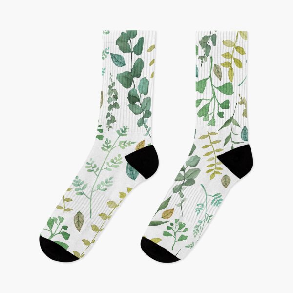 Item preview, Green botanical foliage in watercolor designed and sold by romanideco.