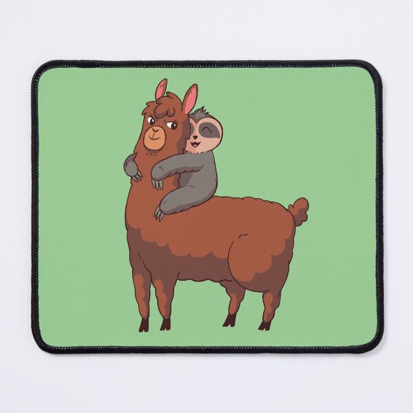 Item preview, Sleepy Sloth Hugging Llama designed and sold by Cute and Funny Animal Art Designs.