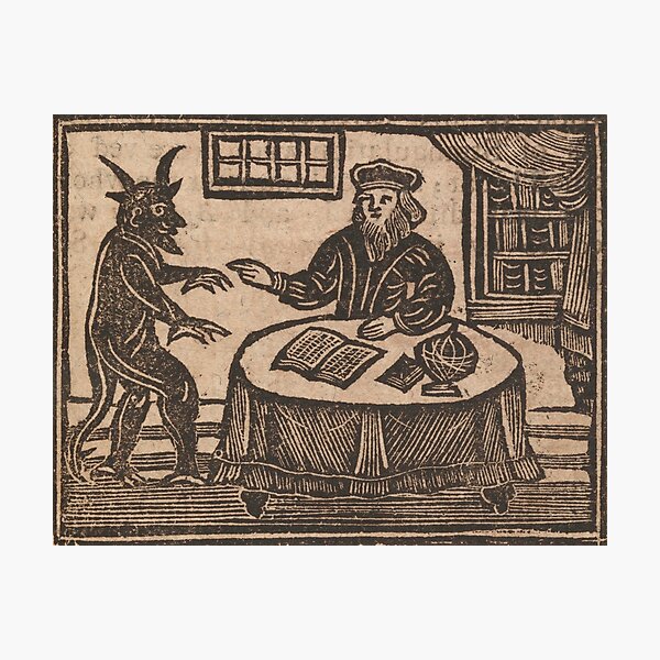 Item preview, A Devil and a Philosopher  designed and sold by weirdarthistory.