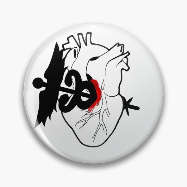 Item preview, Rod of Asclepius through heart designed and sold by OberArt.