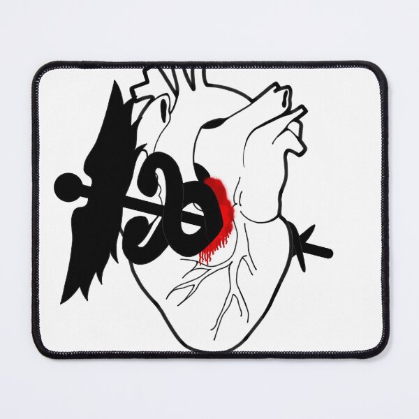 Item preview, Rod of Asclepius through heart designed and sold by OberArt.